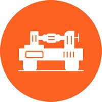 Lathe Glyph Multi Circle Icon vector
