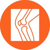 Leg X Ray Glyph Multi Circle Icon vector