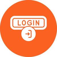 Login Glyph Multi Circle Icon vector