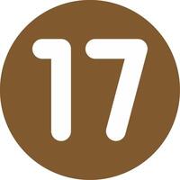 Seventeen Glyph Multi Circle Icon vector