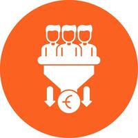 Sales PipeGlyph Multi Circle Glyph Multi Circle Icon vector