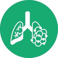 Bronchiectasis Glyph Multi Circle Icon vector