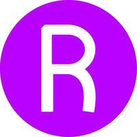 Capital R Icon vector