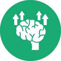 Neuroplasticity Glyph Multi Circle Icon vector