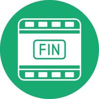 The End Glyph Multi Circle Icon vector