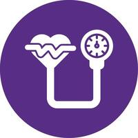 Blood Pressure Glyph Multi Circle Icon vector