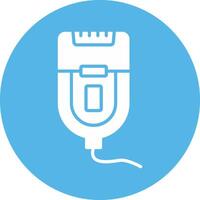 Electric Razor Glyph Multi Circle Icon vector