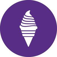 Ice Cream Glyph Multi Circle Icon vector