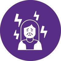 Depression Glyph Multi Circle Icon vector
