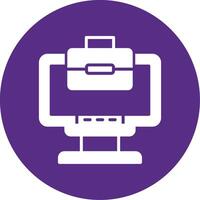 Freelance Work Glyph Multi Circle Icon vector