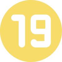 Nineteen Glyph Multi Circle Icon vector