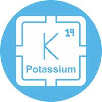 Potassium Glyph Multi Circle Icon vector