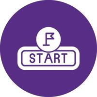 Start Glyph Multi Circle Icon vector