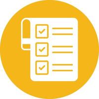 Checklist Glyph Multi Circle Icon vector