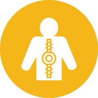 Spinal Cord Glyph Multi Circle Icon vector
