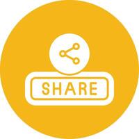 Share Glyph Multi Circle Icon vector