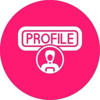 User Profile Glyph Multi Circle Icon vector