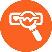 Heart Rate Observation Glyph Multi Circle Icon vector