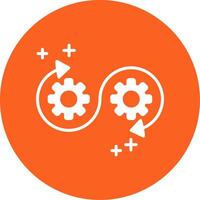 Devops Glyph Multi Circle Icon vector