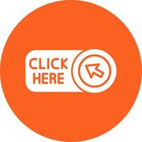 Click Here Glyph Multi Circle Icon vector