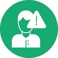 Danger Glyph Multi Circle Icon vector