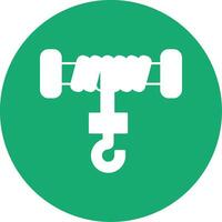 Hoist Glyph Multi Circle Icon vector