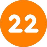 Twenty two Glyph Multi Circle Icon vector