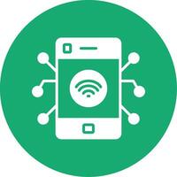 Iot Glyph Multi Circle Icon vector