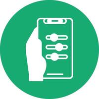 Settings Glyph Multi Circle Icon vector