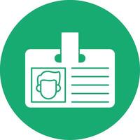 Student Card Glyph Multi Circle Icon vector