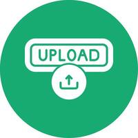 Upload Glyph Multi Circle Icon vector