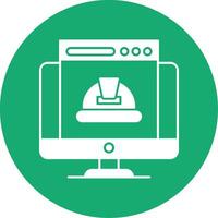 Website Builder Glyph Multi Circle Icon vector