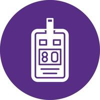 Glucose Meter Glyph Multi Circle Icon vector
