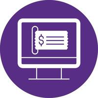 Electronic Ticket Glyph Multi Circle Icon vector