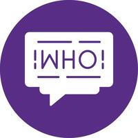 Who Glyph Multi Circle Icon vector