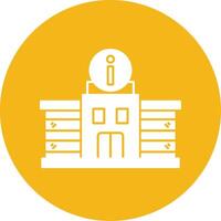 Information Center Glyph Multi Circle Icon vector