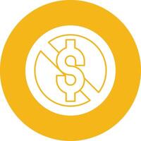 No Sales Glyph Multi Circle Icon vector