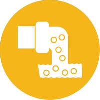 Sewage Glyph Multi Circle Icon vector