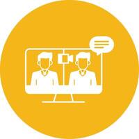 OnGlyph Multi Circle Conference Glyph Multi Circle Icon vector
