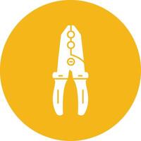 Wire Stripper Glyph Multi Circle Icon vector