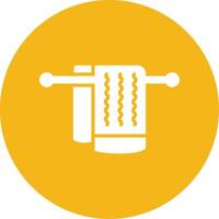 Towel Glyph Multi Circle Icon vector