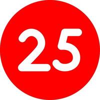 Twenty five Glyph Multi Circle Icon vector