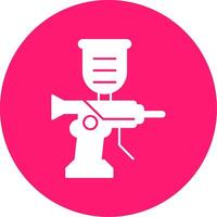 Paint Spray Glyph Multi Circle Icon vector