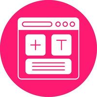 Website Builder Glyph Multi Circle Icon vector