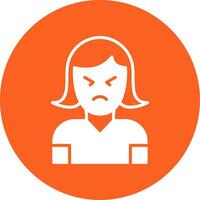 Anger Glyph Multi Circle Icon vector