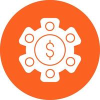 Asset Management Glyph Multi Circle Icon vector