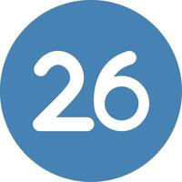 Twenty six Glyph Multi Circle Icon vector