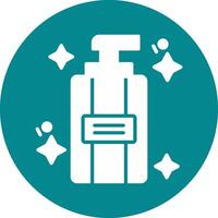 Facial Cleansing Glyph Multi Circle Icon vector