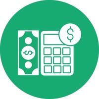 Budgeting Glyph Multi Circle Icon vector