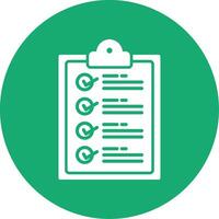 Checklist Glyph Multi Circle Icon vector